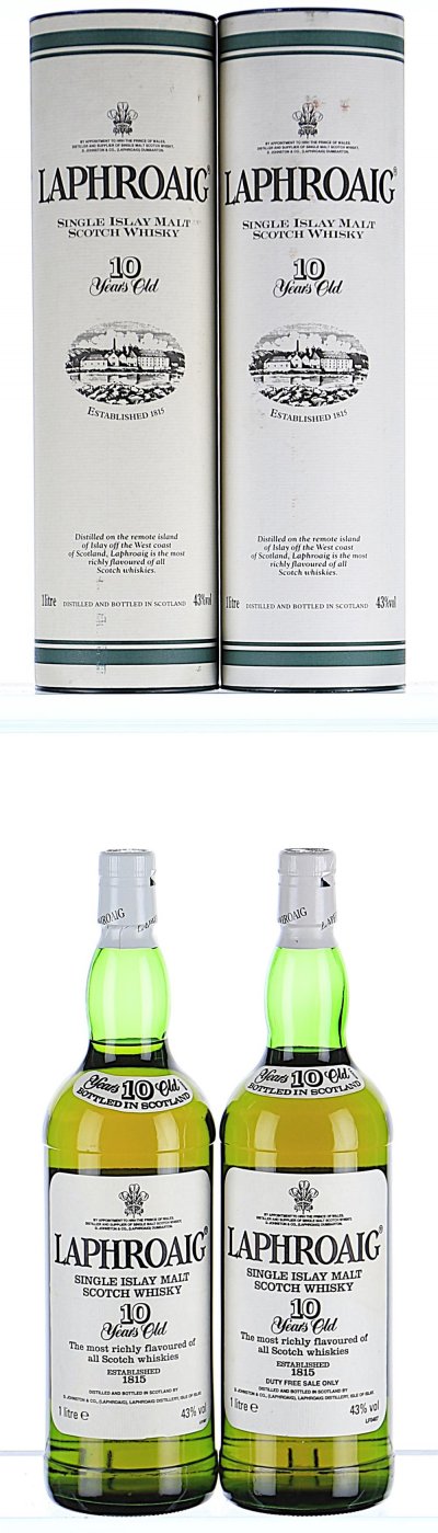 Laphroaig, Single Malt 10YO, Islay - 1990s Bottling, Post Royal Warrant (Litre)