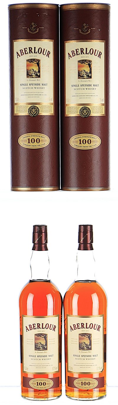 Aberlour 100 Proof Original Strength Cask Single Malt Scotch Whisky - 1990s Bottling (Litre)