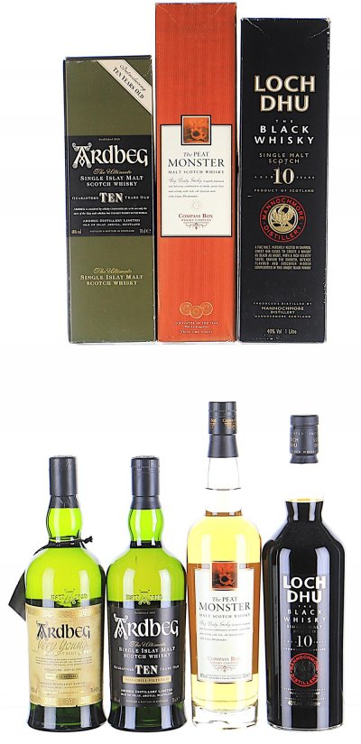 A Mixed Lot of Smoky, Peated Whisky - 1990s Bottling (Mixed Formats)