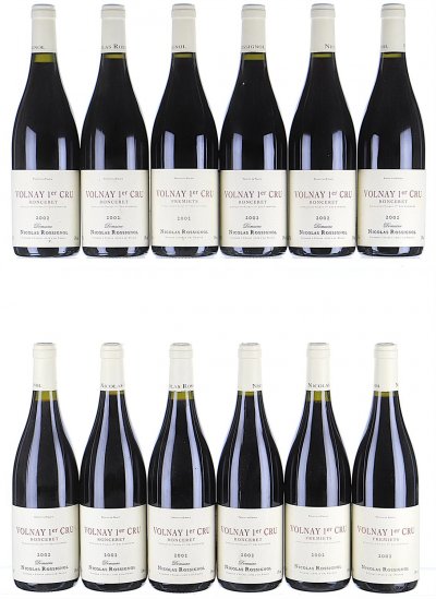 Mixed Lot of Nicolas Rossignol, Volnay Premier Cru, Le Ronceret and Fremiets
