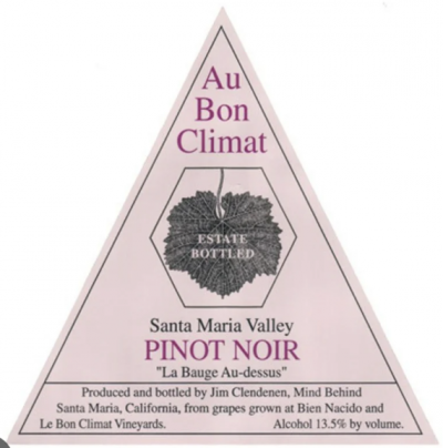 Au Bon Climat, La Bauge Au-Dessus Estate Pinot Noir, Santa Maria Valley