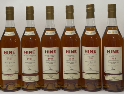 Hine, Vintage Early Landed 1990 Bottled in May 2006 from cask #209 for Hunter Thompson (by Bristol Spirits Ltd), Grande Champagne Cognac
