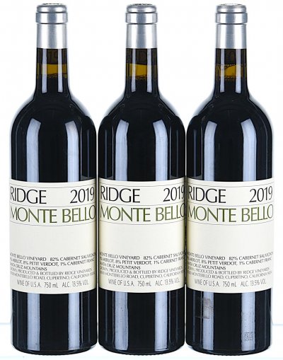 Ridge, Monte Bello Cabernet Sauvignon, Santa Cruz Mountains - In Bond