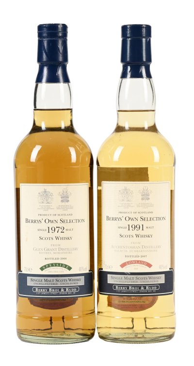 1972/1991 Duo of Glen Grant (Berry Bros. & Rudd), Single Malt, Speyside