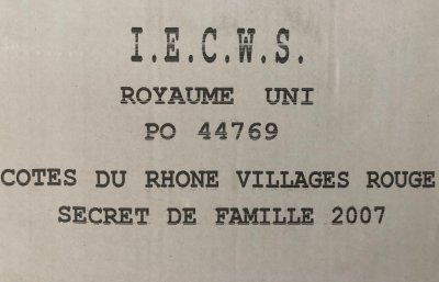 Cotes du Rhone-Villages Secret de Famille