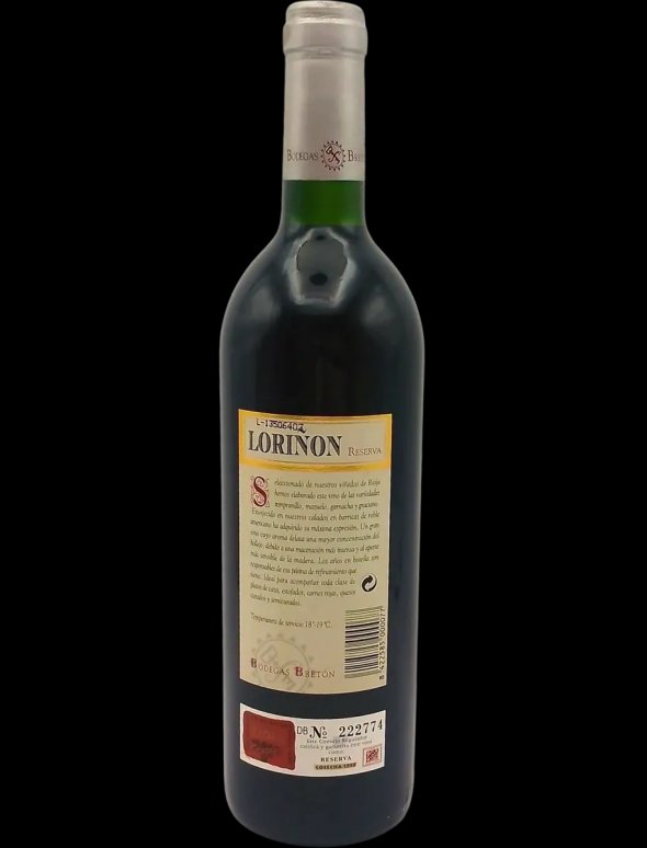 Rioja DOC -Bodegas Breton - Lorinon, Reserva 1995 - - Spain