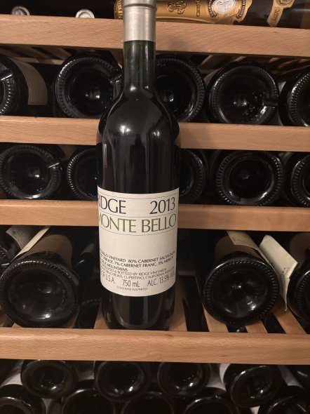 Ridge, California Cabernet Sauvignon Monte Bello, Santa Cruz Mountains