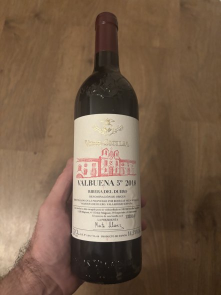 Vega Sicilia, Ribera del Duero, Valbuena 5 96 points by WA