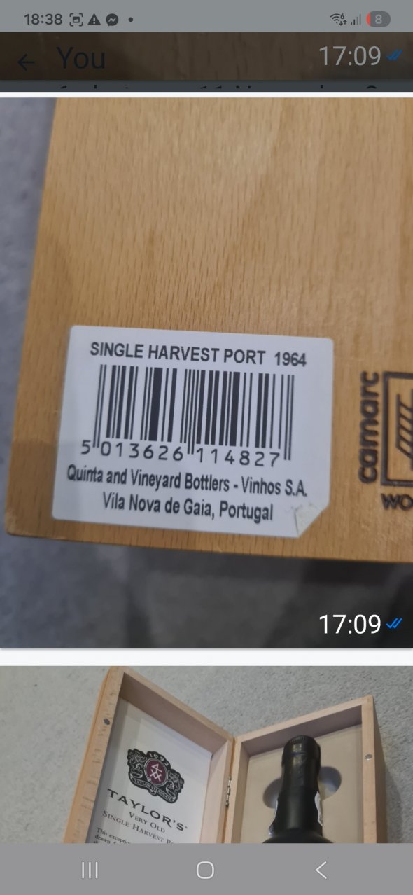 Taylors very old single harvest limited edition 1964 port