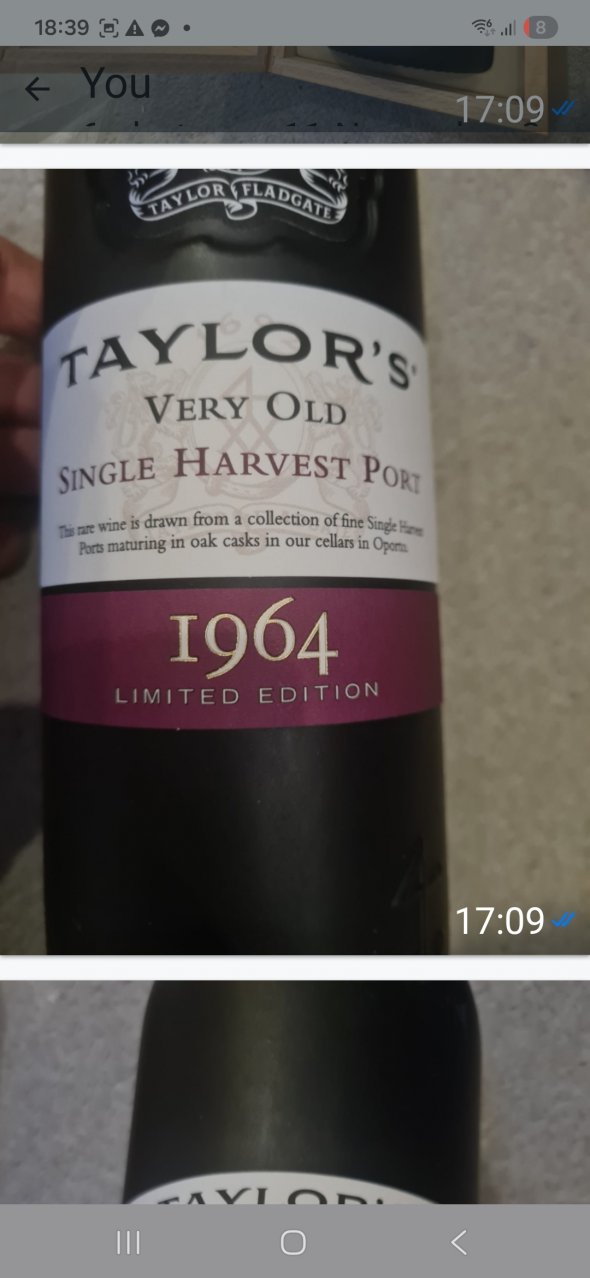 Taylors very old single harvest limited edition 1964 port