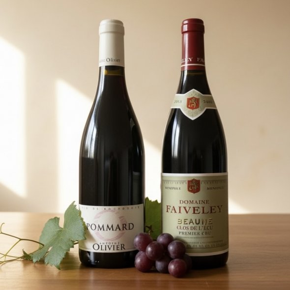 Mixed Lot, Domaine Faiveley, Beaune, Clos de L Ecu 2015 Premier Cru and Antoine Olivier Pommard 2022