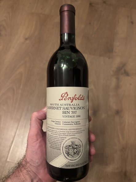 Penfolds, Bin 707 Cabernet Sauvignon, South Australia 95 points WA
