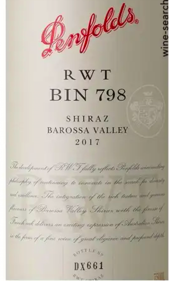 Penfolds, Bin 798 RWT Shiraz, Barossa Valley