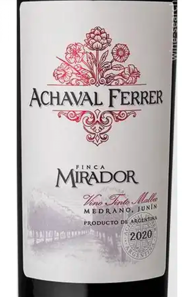Achaval Ferrer, Finca Mirador, Mendoza 94 pts