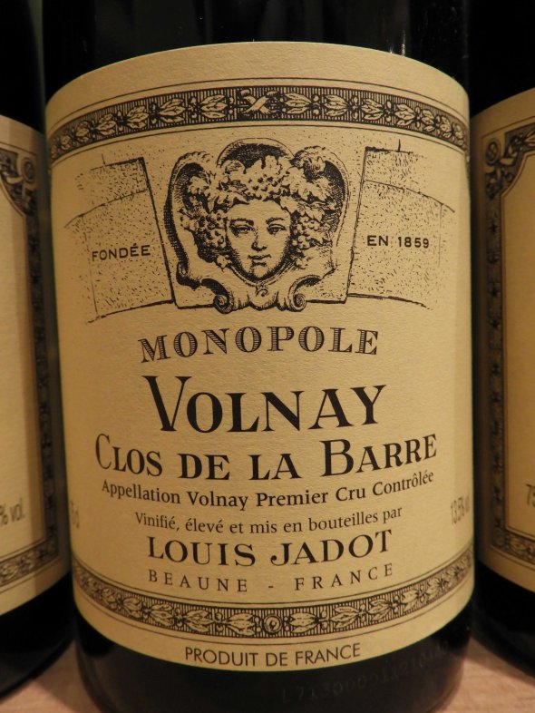 Maison Louis Jadot, Volnay Premier Cru, Clos de la Barre Monopole