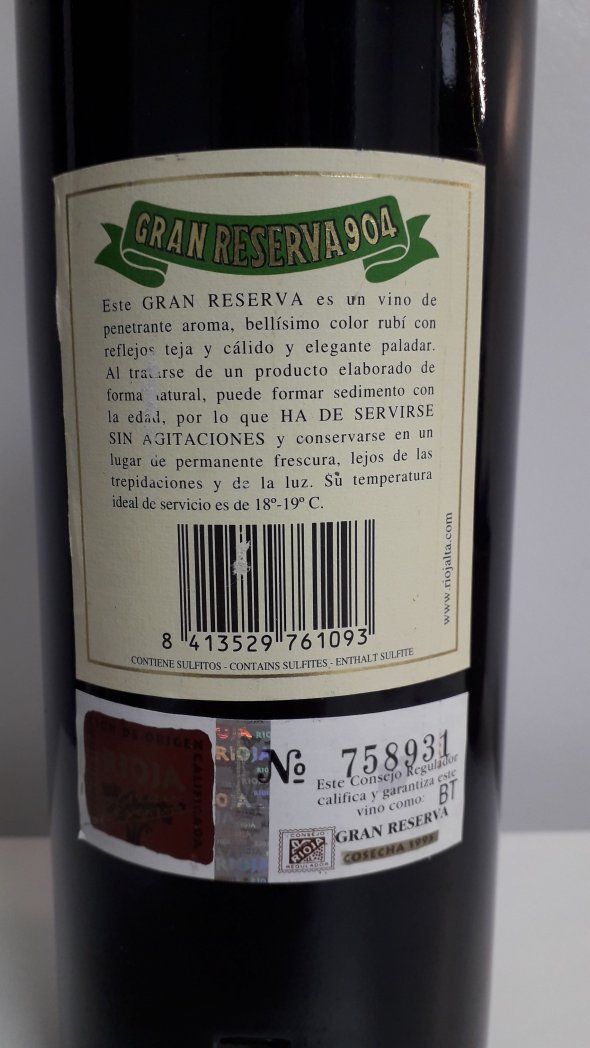 La Rioja Alta, Gran Reserva 904, Rioja