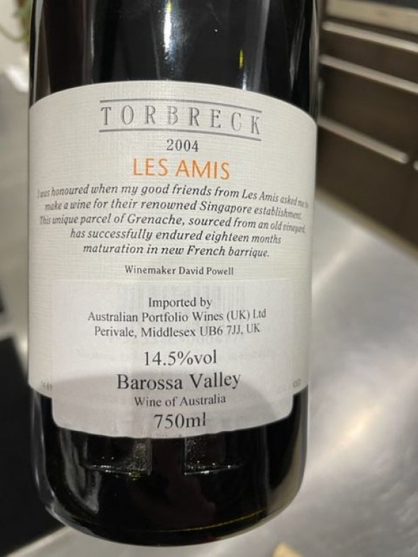 Torbreck, Les Amis, Barossa Valley WA 98pts