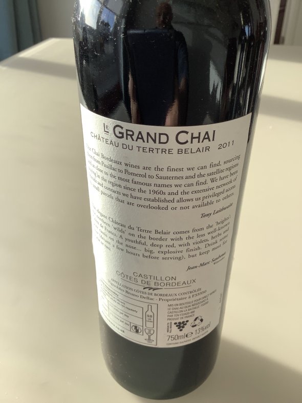Le Grand Chai Castillon Cotes de Bordeaux 2011
