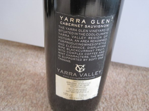 Yarra Glen Cabernet Sauvignon Yarra Valley
