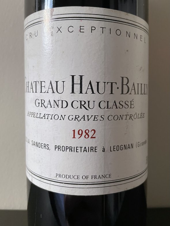 1982 Chateau Haut-Bailly Cru Classe, Pessac-Leognan