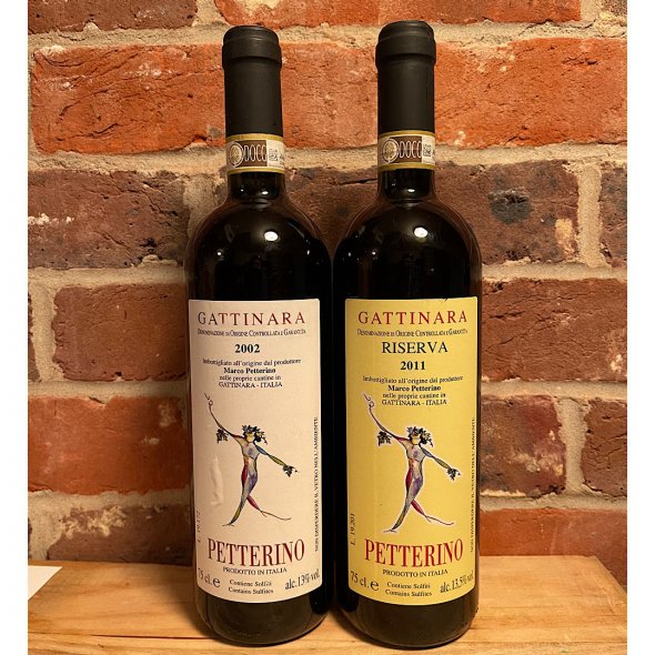 Petterino Gattinara Riserva and regular mixed vintage 2002 and 2011