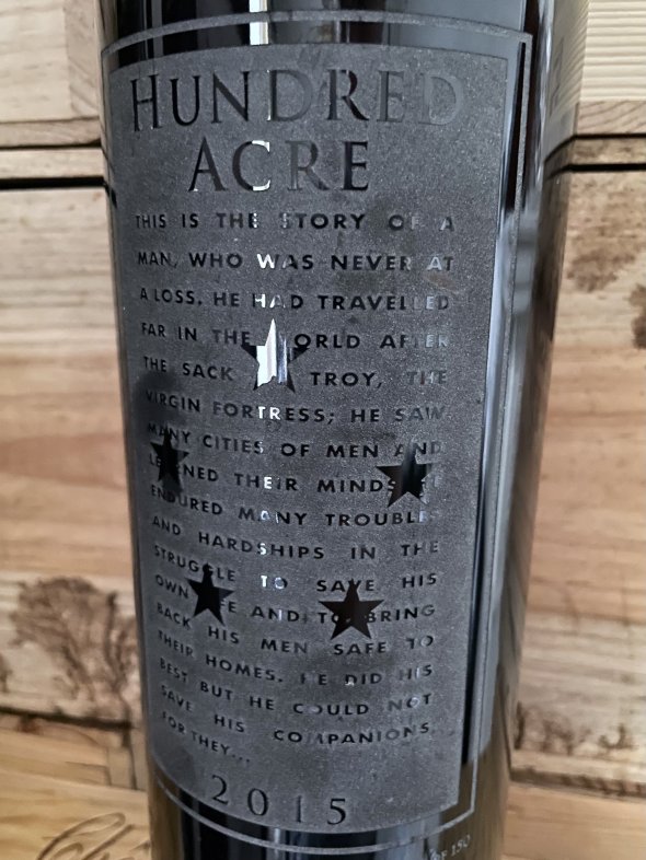 2015, 1.5L Magnum, Hundred Acre, Deep Time Kayli Morgan Vineyard, Napa Valley