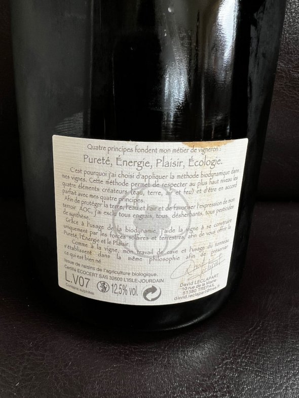 David Leclapart, Apotre Blanc de Blancs Extra Brut Premier Cru