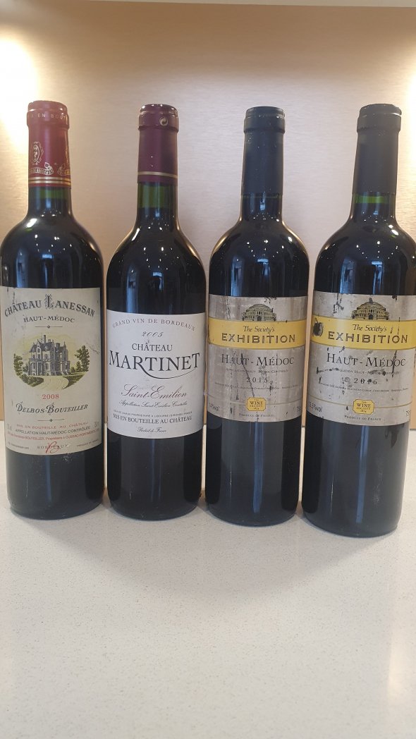 4 very nice mature clarets 