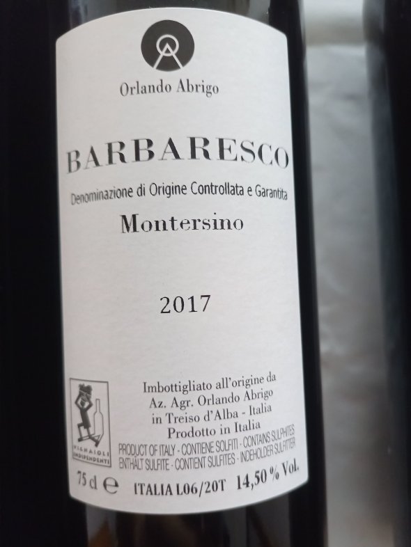Orlando Abrigo, Barbaresco, Vigna Montersino