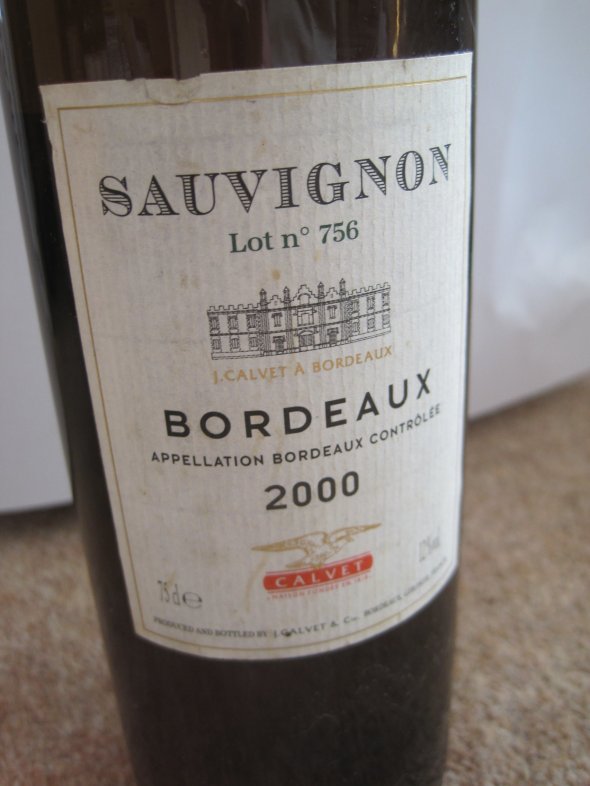 J. Calvet, Bordeaux Sauvignon Lot No. 756