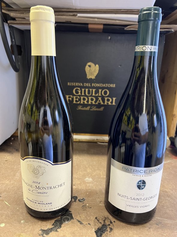 Nuits-Saint-George Patrice Rion 2012 & Chassagne Montrachet Domaine Patrick Miolane 2014