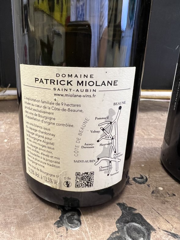 Nuits-Saint-George Patrice Rion 2012 & Chassagne Montrachet Domaine Patrick Miolane 2014
