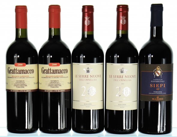 Mixed lot of Tuscany wines featuring Serre Nuove Dell Ornellaia