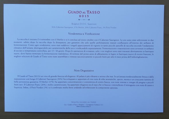 Antinori, Guado Al Tasso, Bolgheri