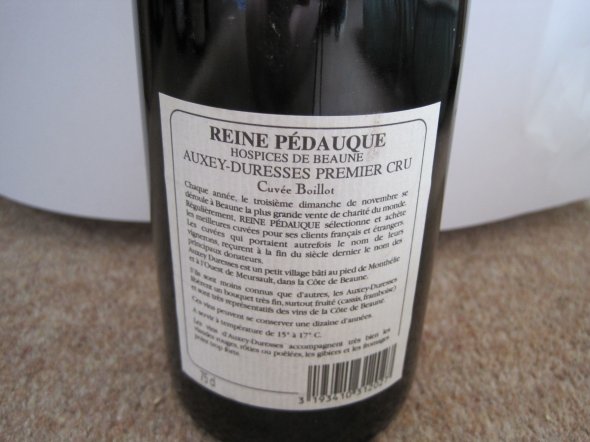 Reine Pedauque, Auxey-Duresses Premier Cru, Hospices de Beaune Cuvee Boillot