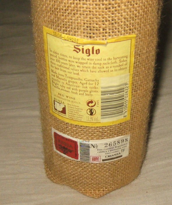 Siglo Rioja, Crianza 2005. 