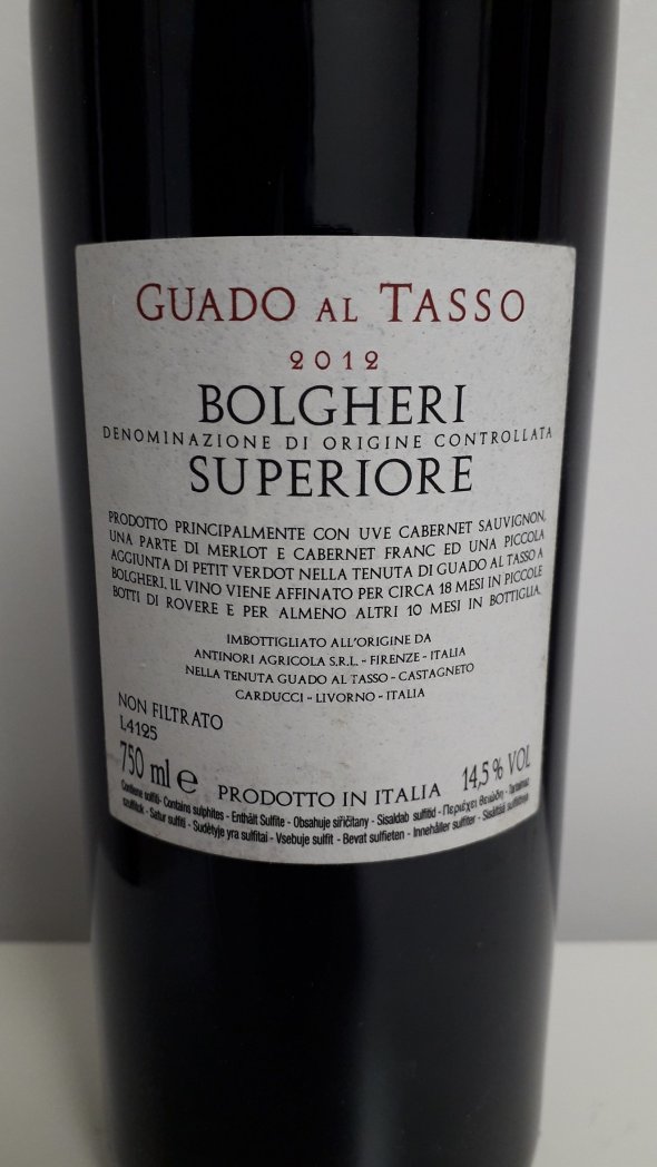 Antinori, Guado Al Tasso, Bolgheri