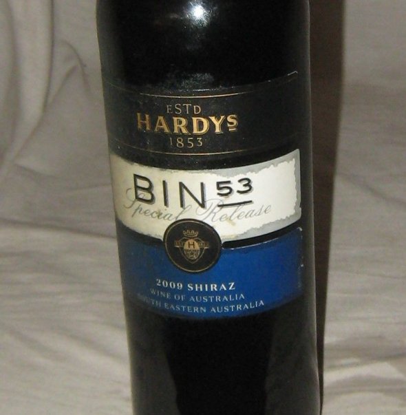 Hardys BIN53 Shiraz.  2009. Special Release.