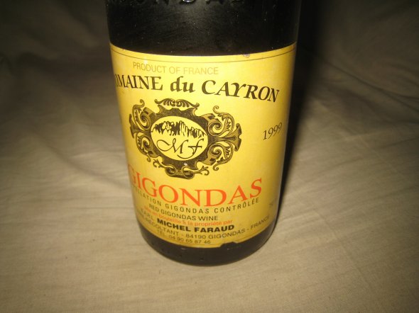 Domaine du Cayron, Gigondas,  Michel Faraud.  1999.