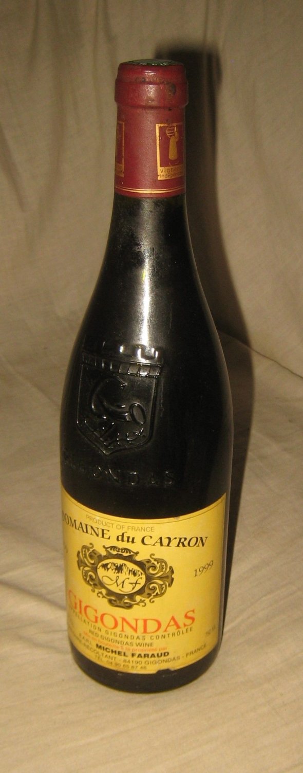 Domaine du Cayron, Gigondas,  Michel Faraud.  1999.