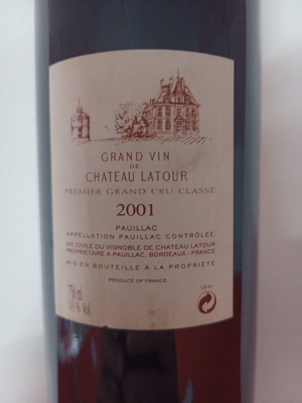 Chateau La Tour 2001 Premier Grand Cru Classe  JSuckling 95 W.spectator 95