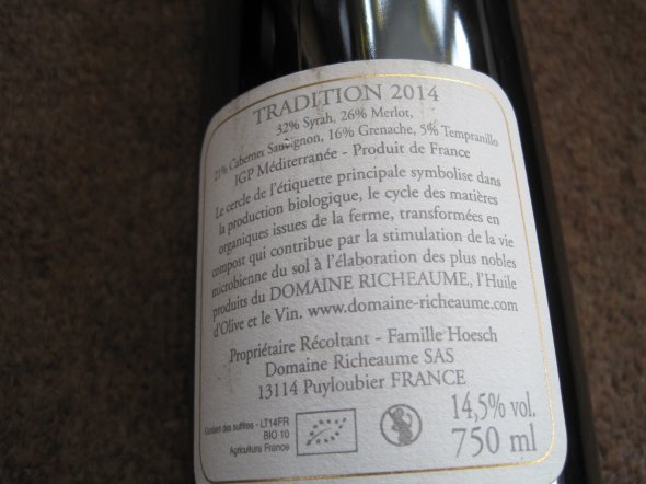 Domaine Richeaume, Cuvee Tradition