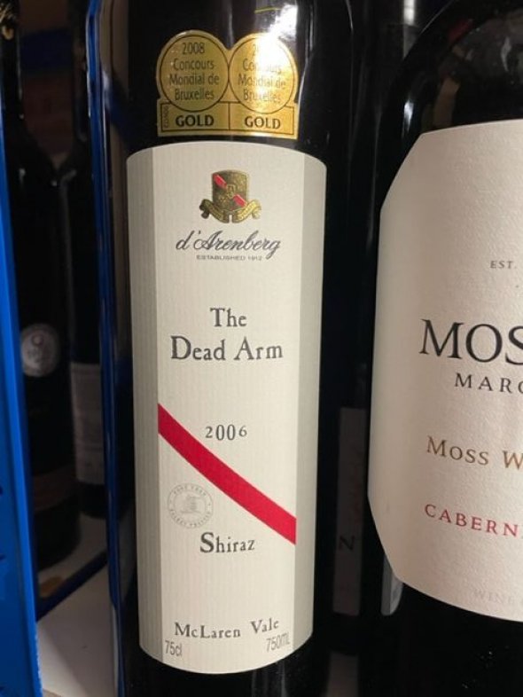 d'Arenberg, The Dead Arm Shiraz, McLaren Vale
