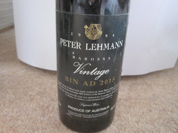 Peter Lehmann, "Bin AD 2015" Vintage