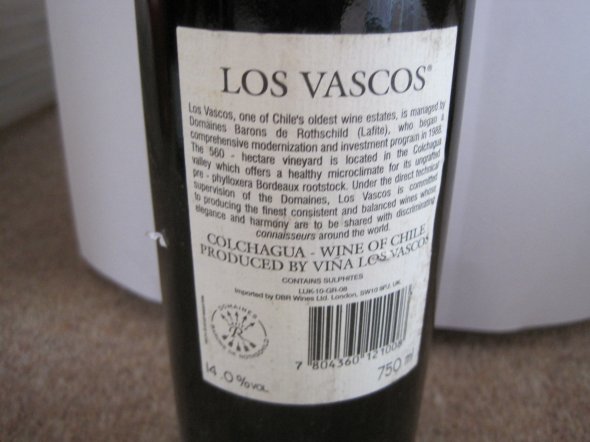 Los Vascos, Grande Reserve, Colchagua Valley