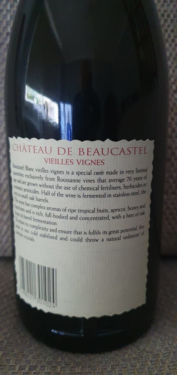 Chateau de Beaucastel Roussanne Vieilles Vignes, Chateauneuf-du-Pape