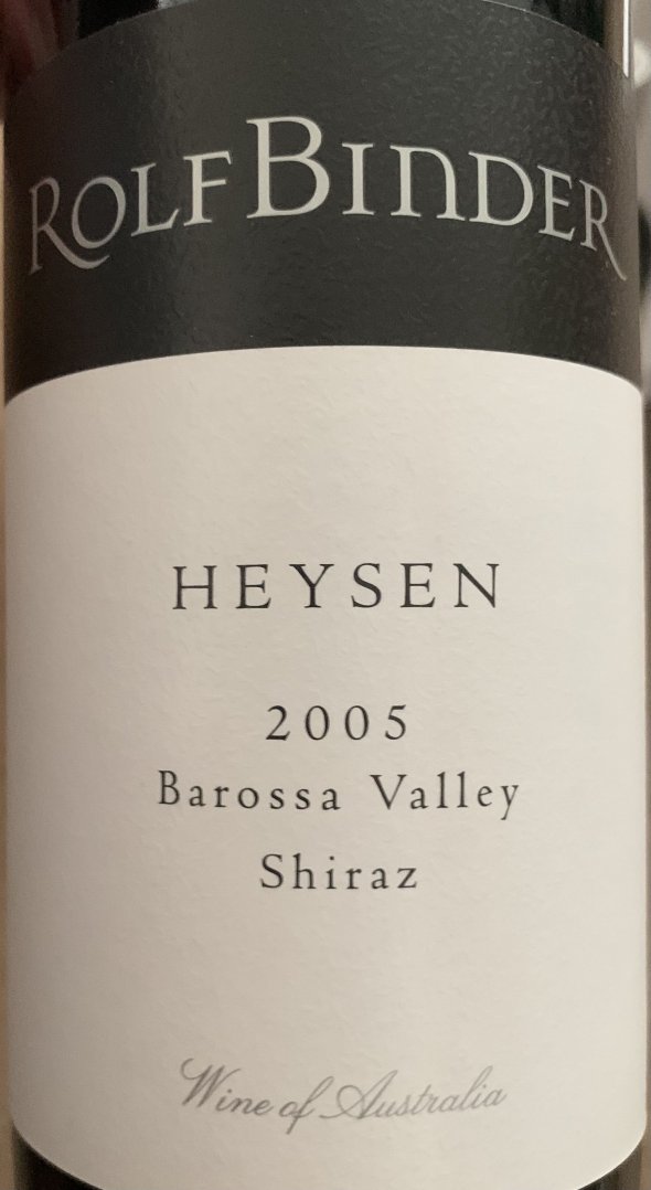 Rolf Binder, Heysen Shiraz, Barossa Valley