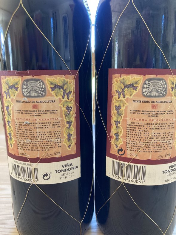 Lopez R, Vina Tondonia, Rioja Reserva