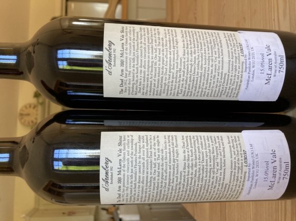 d'Arenberg, The Dead Arm Shiraz, McLaren Vale