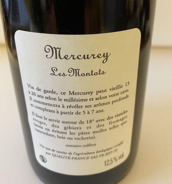 Domaine A De Villane Mercurey Les Montots 